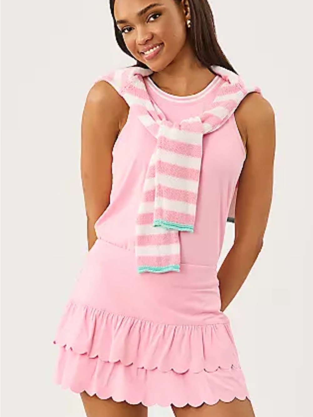 Lilly Pulitzer UPF 50+ Luxletic Miesha Scallop Skort, Pink, Size Small - Picture 7 of 8